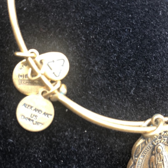 Alex and Ani Mother Mary Charm Bangle Expandable from 2" to 3.5" - Picture 4 of 4